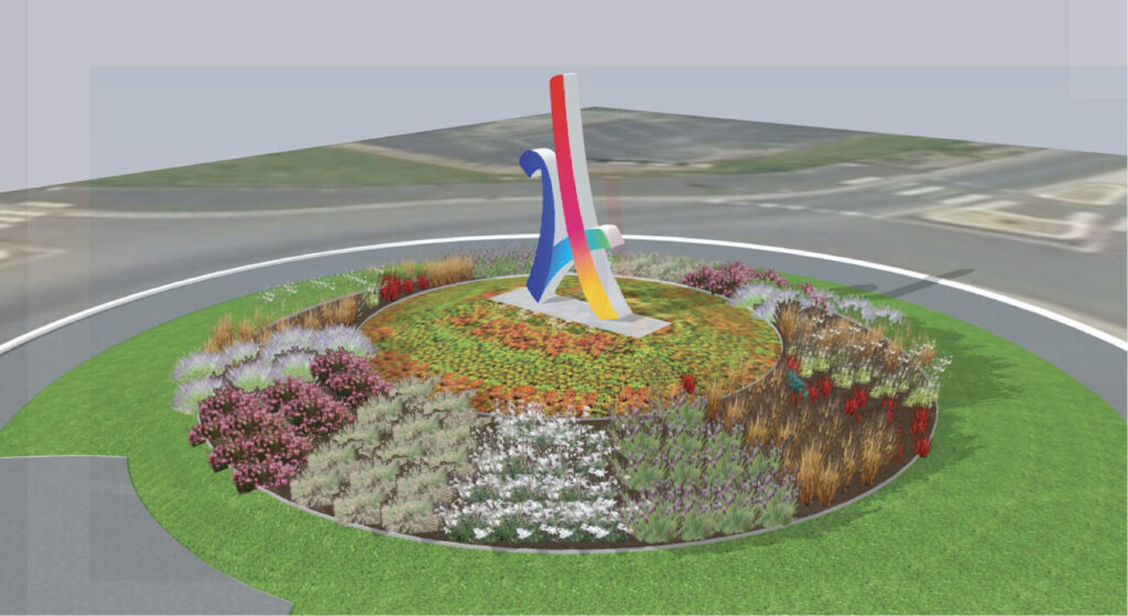 Aménagement rond-point par Val Paysages